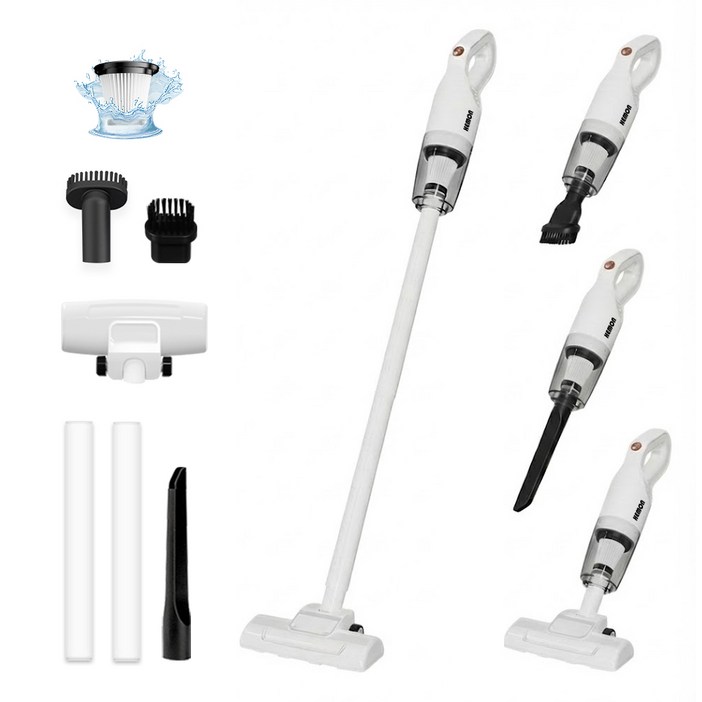 헤이즈 스냅클린 무선 미니 핸디 청소기 스틱형 진공청소기 가성비 초경량 다용도 스탠딩형, 화이트, EQ440K