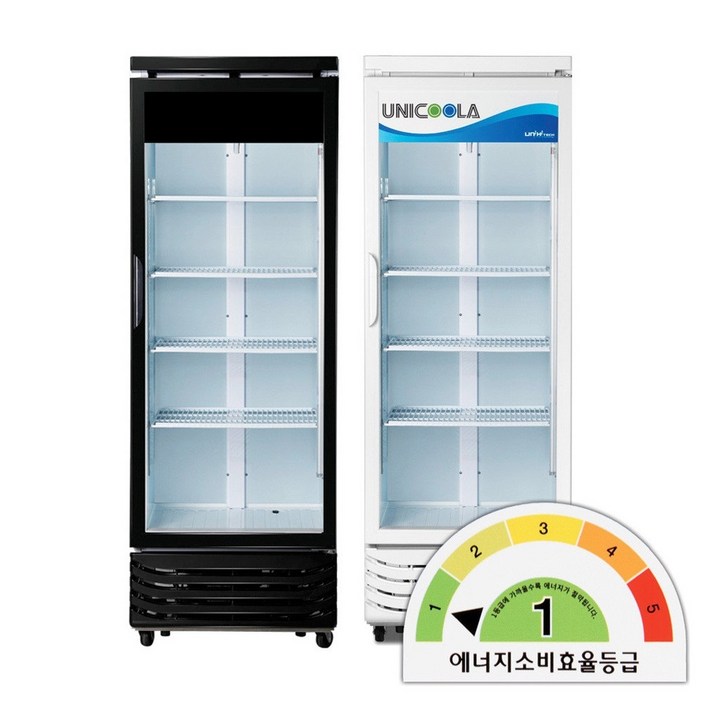 업소용 음료수 술냉장고 UNI-D465RF 화이트/블랙 420L