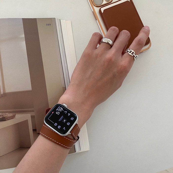 그린띵스 애플워치 아뜰리에 더블투어 가죽 스트랩