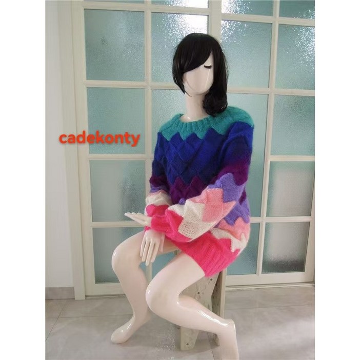 cade konty미안해 사랑해 같은 니트 원피스 무지개 같은 핸드메이드 스웨터 드라마 같은 거cade konty