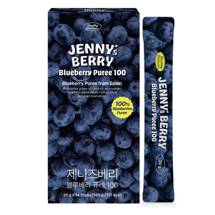 제니즈베리 블루베리 퓨레 100 스페인산 안토시아닌 스틱