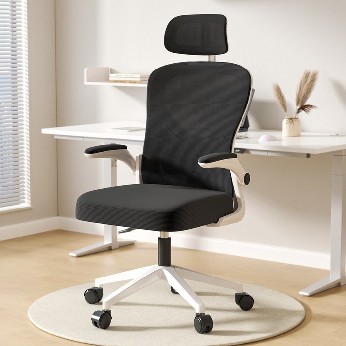 투에스리빙 자세교정 공부 사무용 허리받침 메쉬 컴퓨터 의자