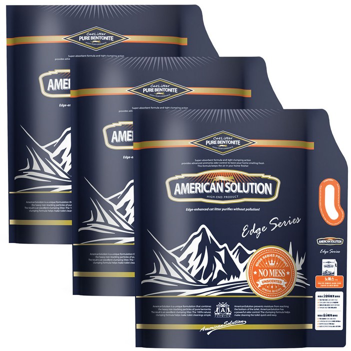 아메리칸솔루션 엣지 아메솔 고양이모래, 6kg, 3개, 엣지 노메스(무향)