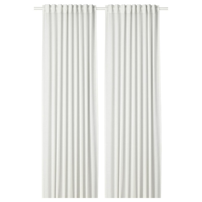 이케아 힐리아 커튼한쌍 화이트 145×250 cm