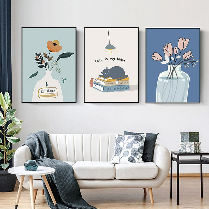 스피세프 이쁜 거실 인테리어그림 거실벽 꾸미기 그림 3종세트
