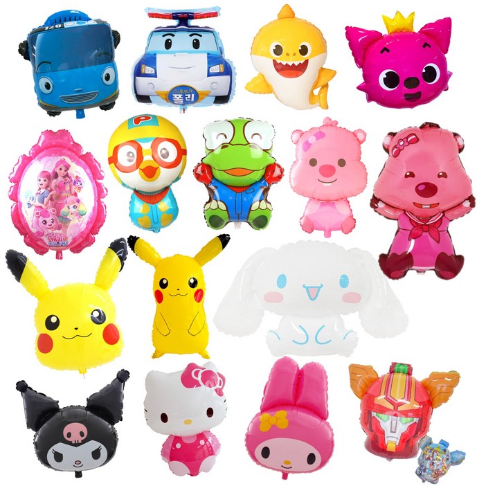 쏙쏙마켓 캐릭터 슈퍼쉐입 은박풍선 생일파티용품 16종, 1개, 쿠로미