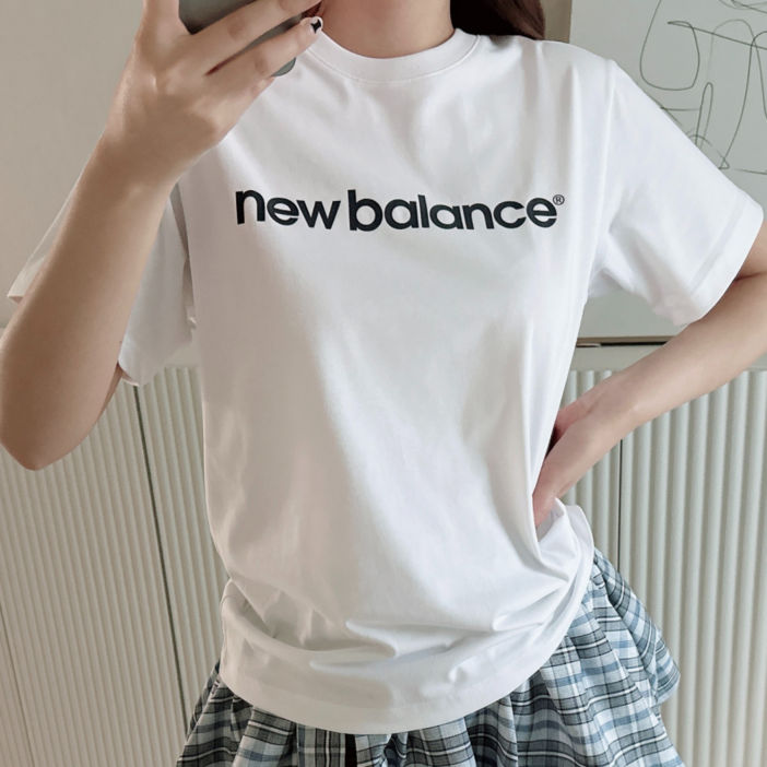 국내정품 오늘출발 뉴발란스 반팔 라운드티 스탠다드핏 레터링로고 남여공용 SGD100521