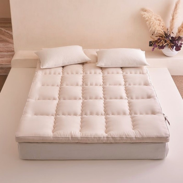 통세탁 사계절 10cm 두꺼운 포근한 바닥 침대 토퍼 매트리스
