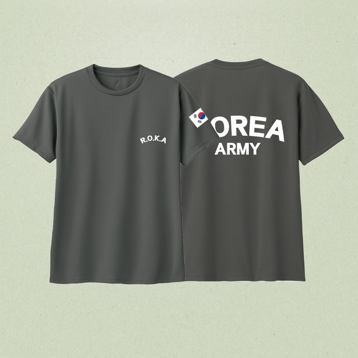 ROKA 로카티 코리아아미 반팔 기능성 티셔츠 빅사이즈 5종 컬러 육군 2P