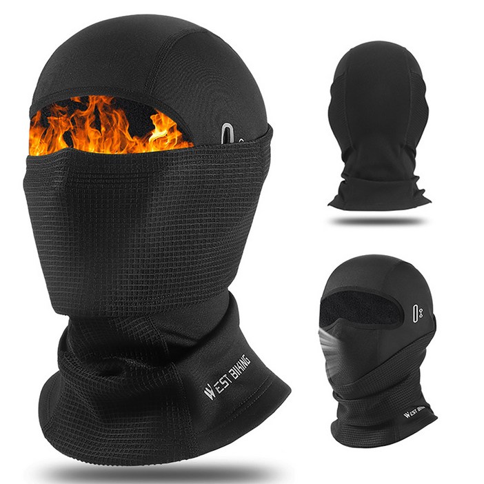 바라클라바 자전거 방한 방풍 WB404BM 전면 이중 보호 목긴타입-안경홀 남성용