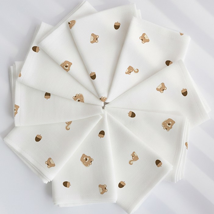 코코자네 밤부 100% 시그니처 손수건 10장