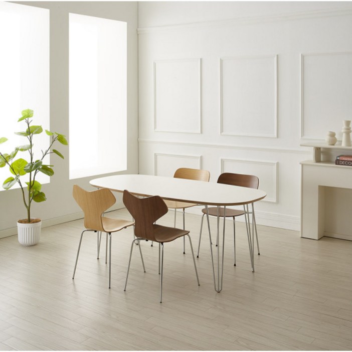 [오노홈] 한스테이블 (1600) 자작엣지 실버엣지