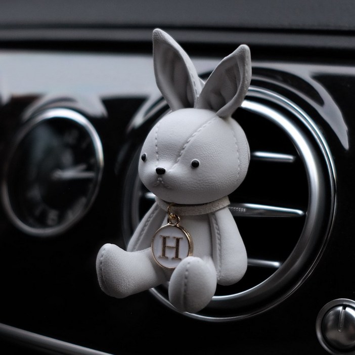 11 행사 로즈앤버니 가죽 토끼 차량용 방향제 석고방향제 디퓨저 명품 고급 오일 리필 석고방향제