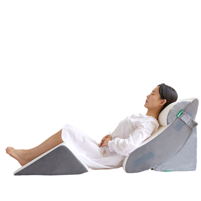 슬립웍스 모듈쿠션 듈스 삼각 대형 등받이 쿠션 침대 베개, 화이트에어코튼, 1개