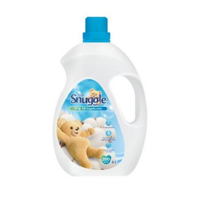 스너글 초고농축 섬유유연제 허거블 코튼 본품, 4L, 1개