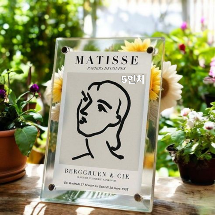 아크배라 인테리어 아크릴 스탠드 액자, 1개, 투명