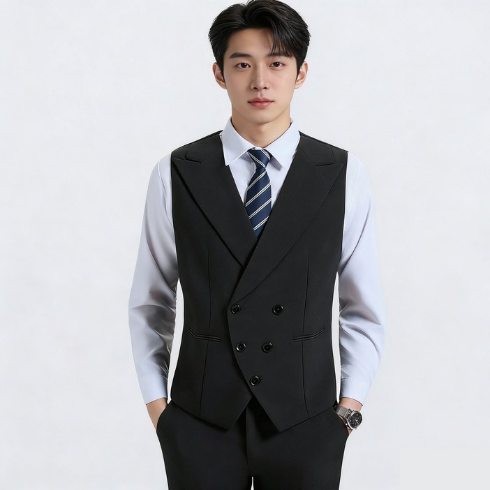 CBHV 남자 정장 베스트 캐주얼 오버사이즈 사계절 조끼