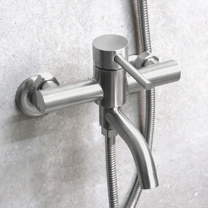 로딘 무광 스텐 샤워수전 욕실 욕조 샤워기 수도꼭지 IN132, 1개