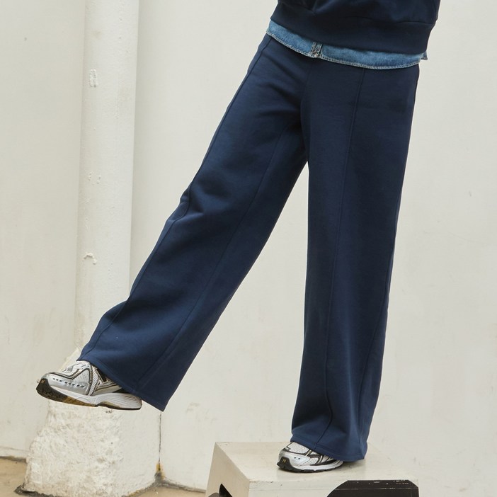 6 colorsLipbbam 코튼 더블소프트 플리스 기모 핀턱 와이드 팬츠 LPW007