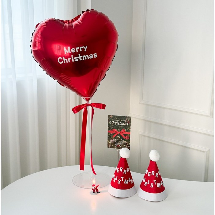 하피블리 하트 레터링 풍선 크리스마스 파티 용품 이벤트 장식 세트