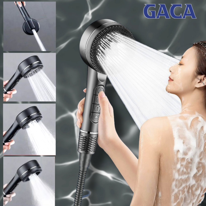 GACA 샤워기헤드 5단조절 온오프샤워기 수압상승 필터포함