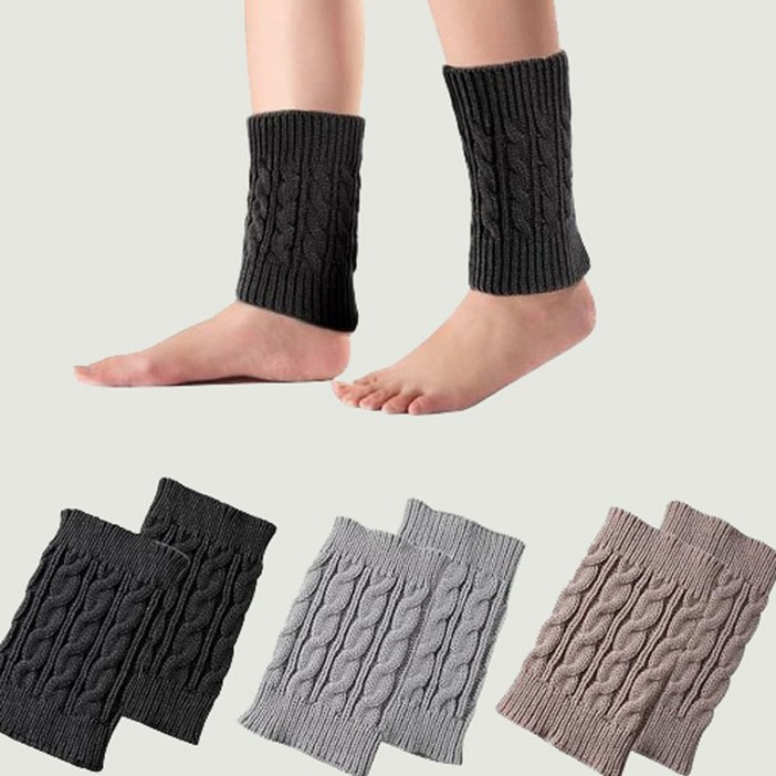 겨울 니트 꽤배기 발목토시 레그워머 레깅스 남자 운동 골프 토워머 레그워머 숏 여자 용발 니트 다리