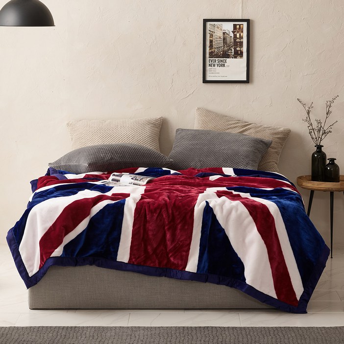 애끌리아 두툼한 킹덤 HR 양면 밍크 극세사 담요 150＊200