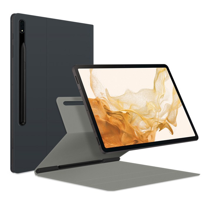 VISBYH 비스비 갤럭시탭 S6라이트 케이스 S펜수납 lite 북커버, 그레이
