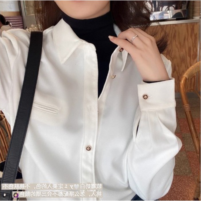 넬로넬리 레이어드룩 도톰한 프렌치 긴팔 고퀄 셔츠