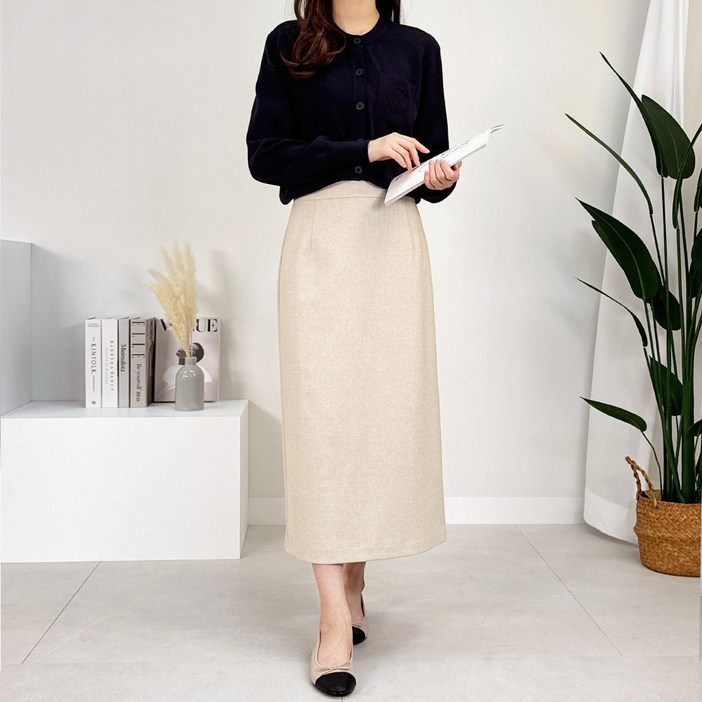 여성 기모 메르시 헤링본 패턴 3가지 디자인 5부팬츠치마바지롱스커트 빅사이즈 55100