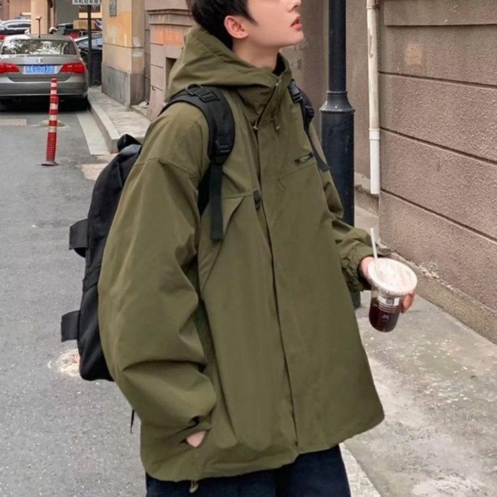 남성 여성 커플 재킷 베이직 디자인 코디 하프 야상 남성 여성 커플 재킷 베이직 디자인 코디 하프 야상