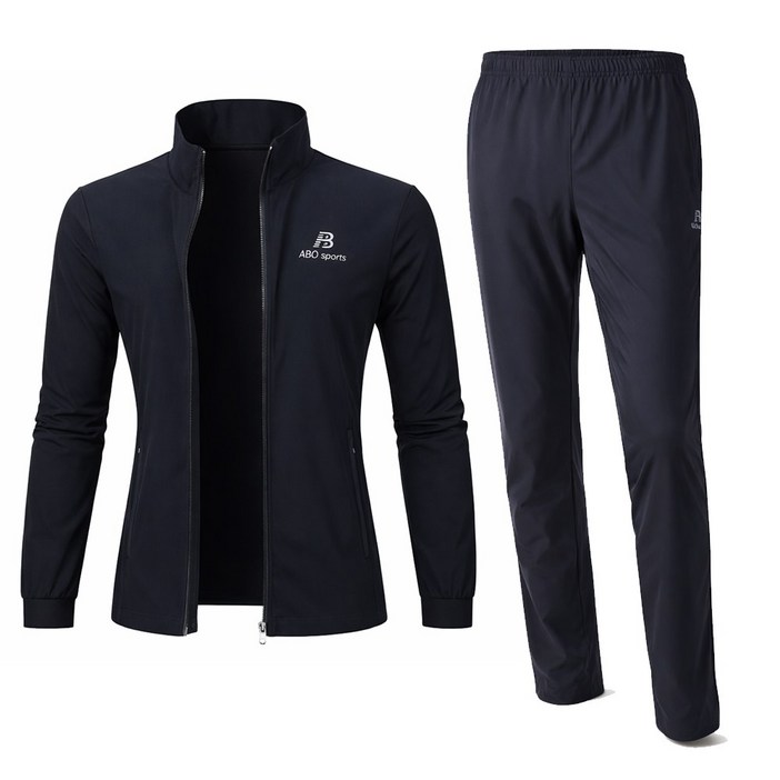 남성 아이스 냉감 트레이닝복 세트 집업 자켓 밴딩 팬츠 운동복 상하세트