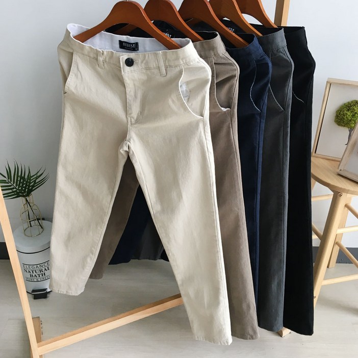 일칠사 남자 빅사이즈2840 스판 편한 밴딩 면 바지 슬랙스 치노 팬츠