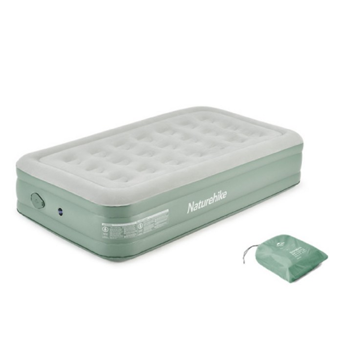 네이처하이크 PVC 에어매트 캠핑매트리스 1인용/ 2인용 35cm 펌프포함