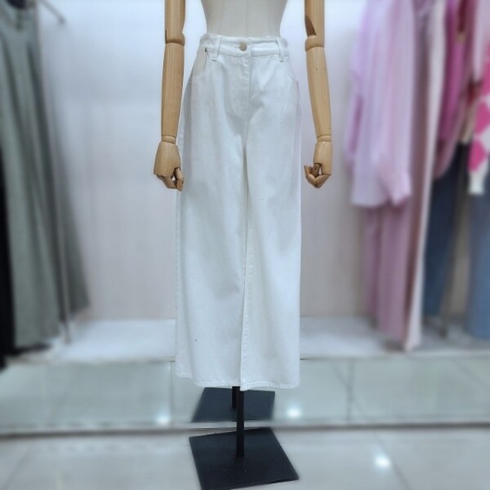 잇미샤 잇미샤  배색 포켓 와이드 데님팬츠ITOADPT820DG