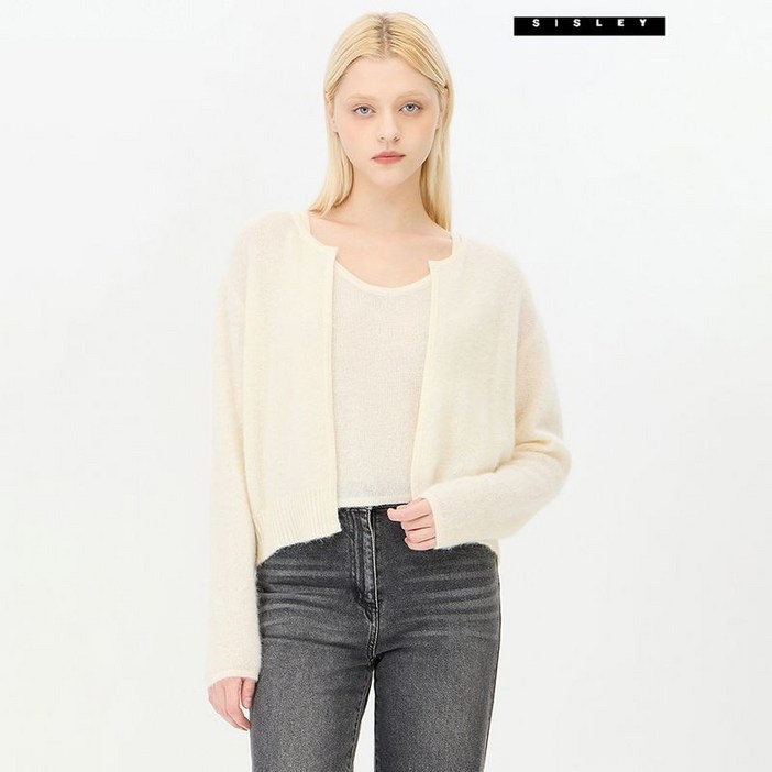 시슬리 모헤어 블렌드 탑 니트가디건 SAKC36461 2452983