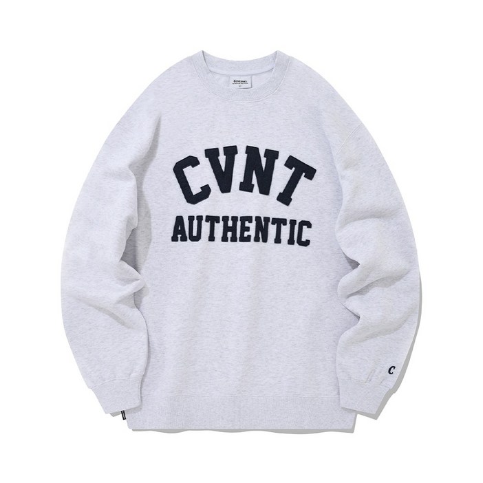 [커버낫 본사]CVNT 맨투맨 헤더 그레이
