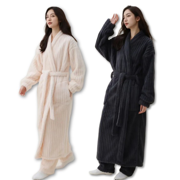 단비상자 고급 호텔 극세사 수면 목욕 샤워 가운 로브 커플잠옷