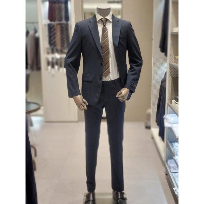 본 BON 인디고 그린 옴브레 정장 수트 BN2SJA520GR