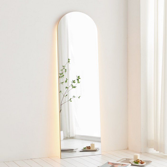 스칸디무드 스텔라 골드 아치형 전신거울 500X1800, 골드