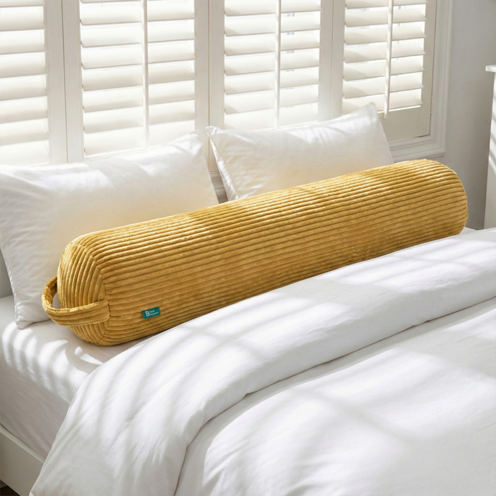 텍스스테드 클래식 롱 원형 소파 바디필로우, 옐로우