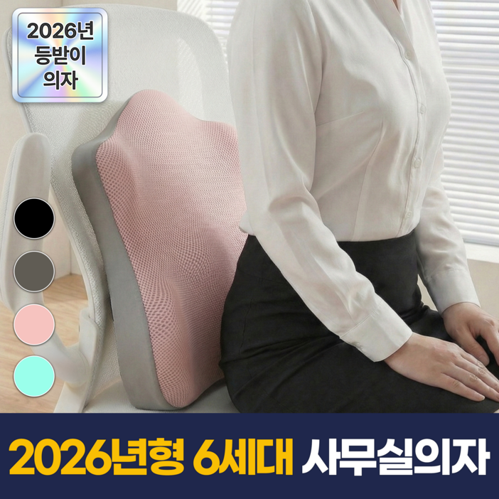 필모어 6세대 메모리폼 사무실 바른자세 등받이 허리 쿠션