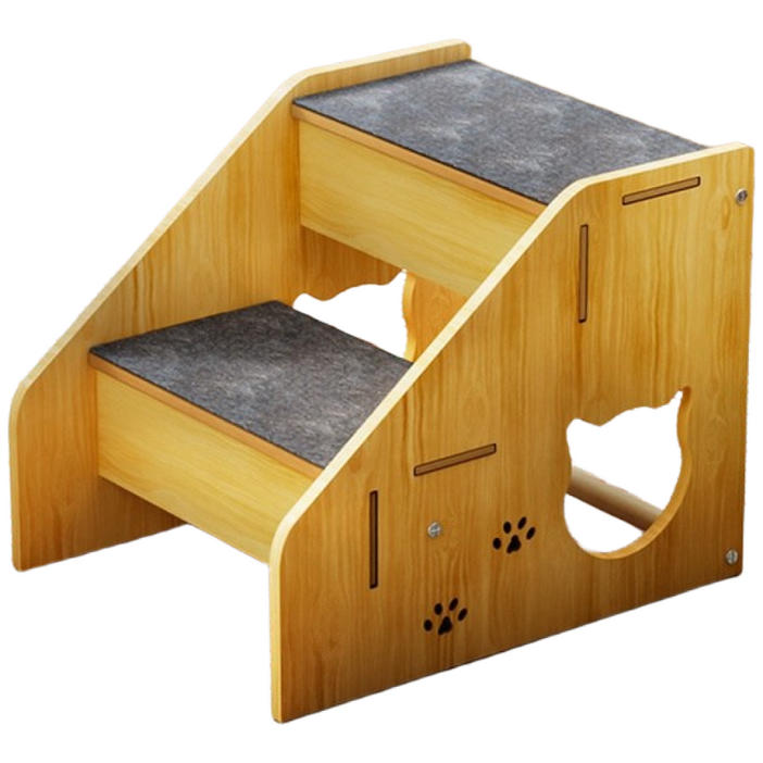 아고망스 반려동물 슬개골보호 원목스텝 강아지계단, 1개