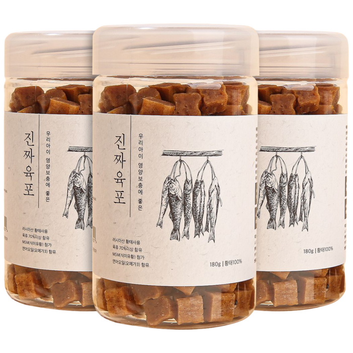 진짜육포 강아지 간식 져키 180g