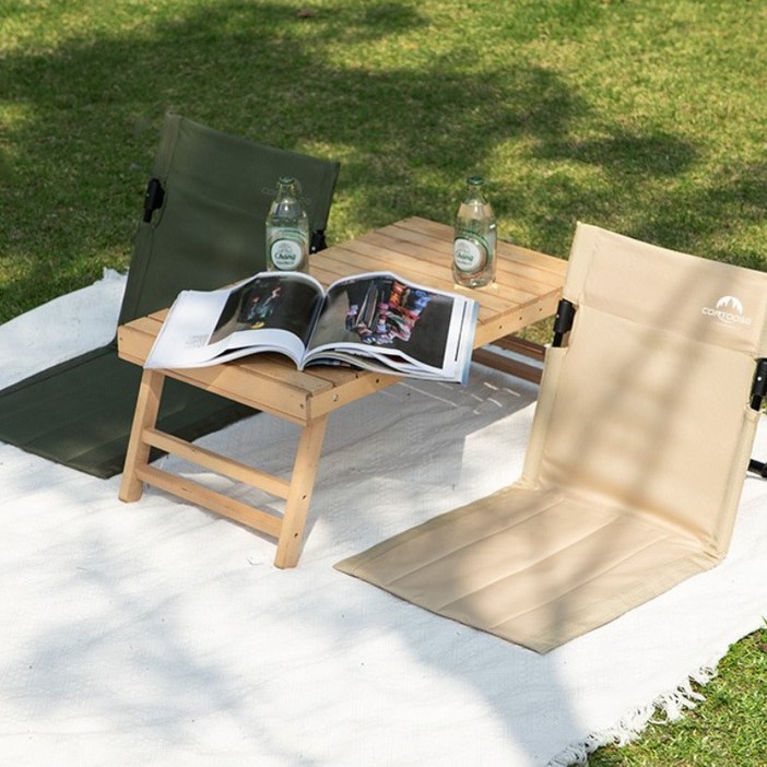 코지톡 그라운드체어 페스티벌의자 캠핑좌식의자 11, 블랙, 2개