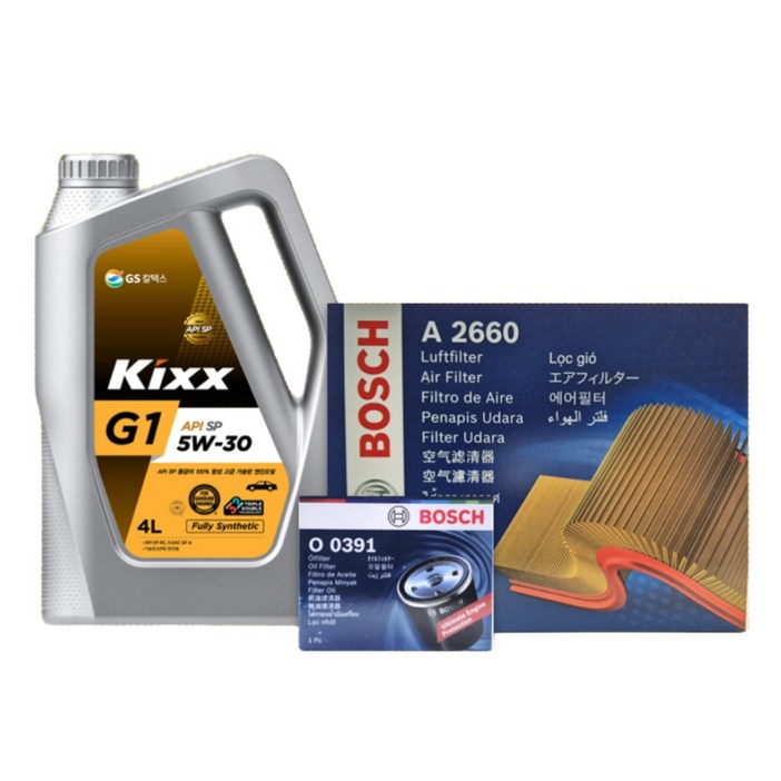 티볼리 에어 (X100) 1.6 가솔린 엔진오일세트 킥스 G1 5W30