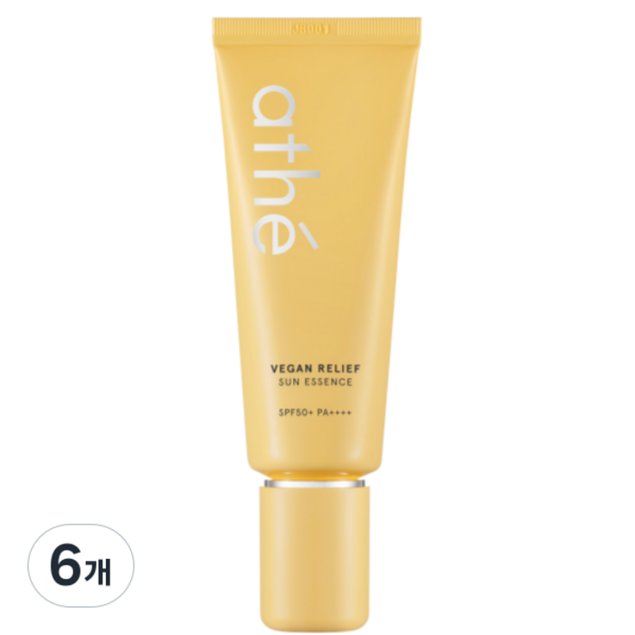 아떼 비건 릴리프 자외선차단제 선 에센스 SPF PA, 70ml, 6개