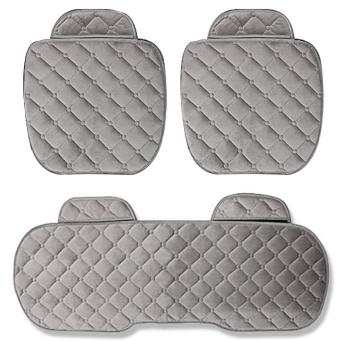 지엠지모터스 극세사 퀼팅 겨울 자동차 방석 3P세트