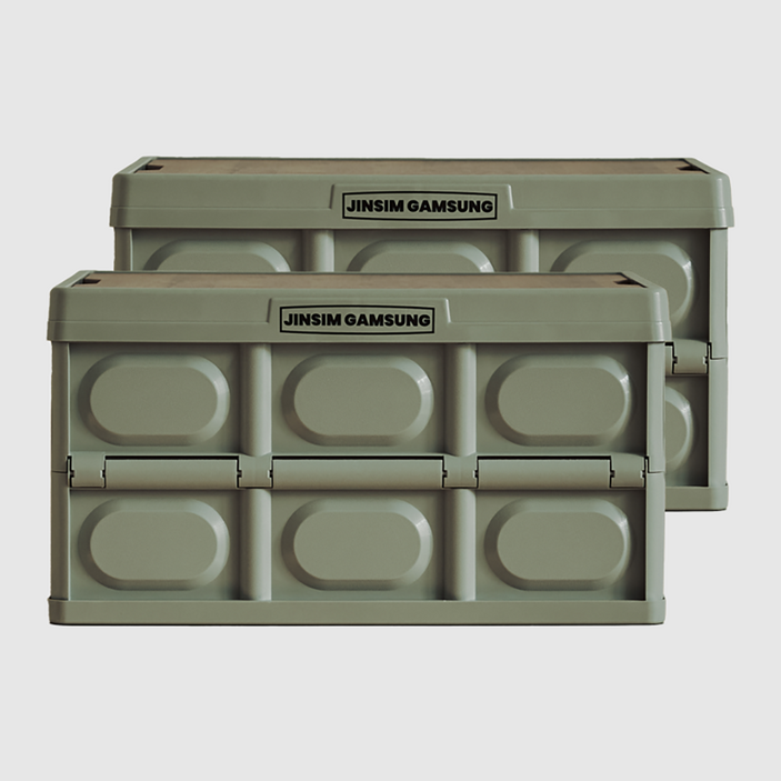 진심감성 다용도 수납 폴딩박스, 교토말차, 56L, 2개