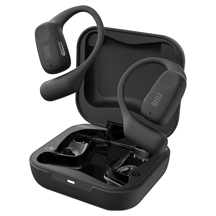 브리츠 오픈형 무선 ENC 노이즈캔슬링 블루투스 이어폰, BZ-D100X, 블랙